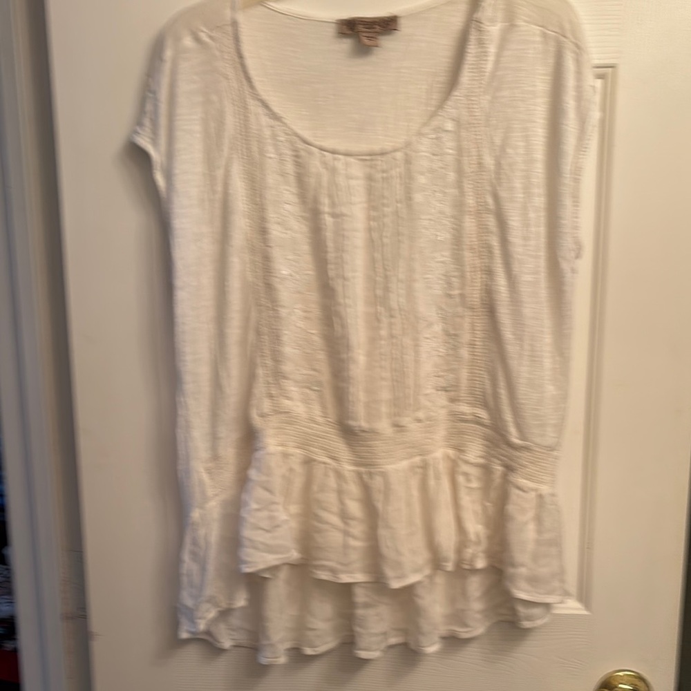 White Ruffled Blouse
